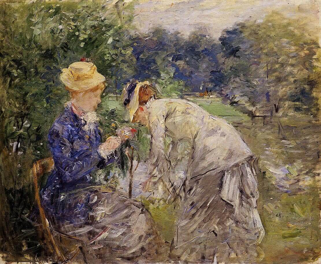 “In het Bois de Boulogne” door Berthe Morisot